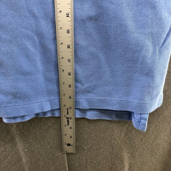 VTG Polo Ralph Lauren Polo Shirt Mens L Light Blue Short Sleeve Pony Logo Cotton - Picture 10 of 10